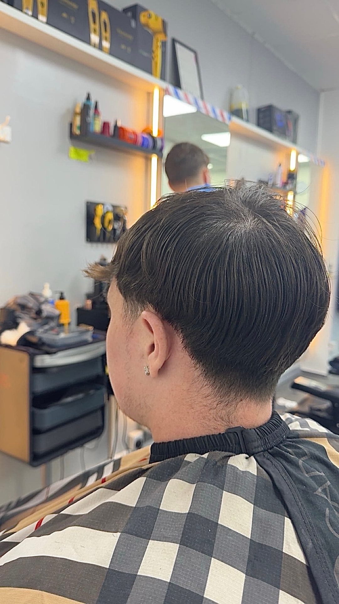 Before haircut at Rich The Barber, Barry